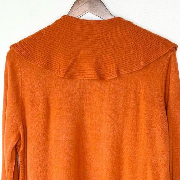 Karen Scott Luxsoft Deep Orange Open Cardigan NWT - Women’s Petite XL - Picture 5 of 6